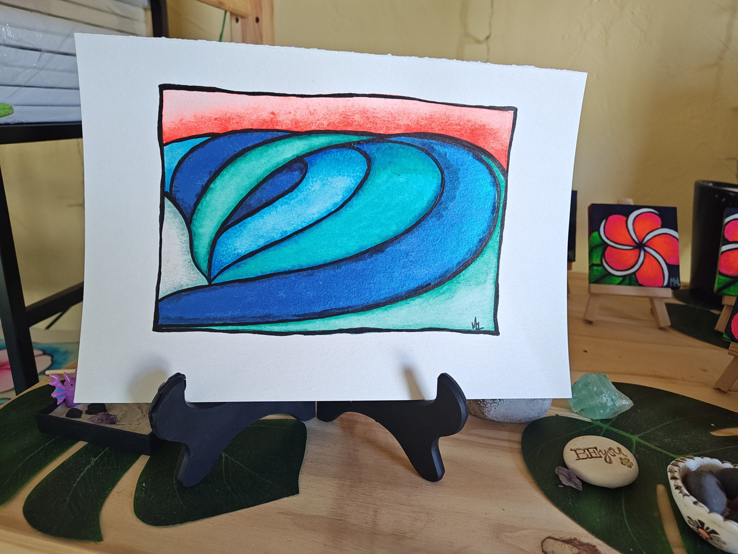 Original Wave Watercolor 10" x 7"