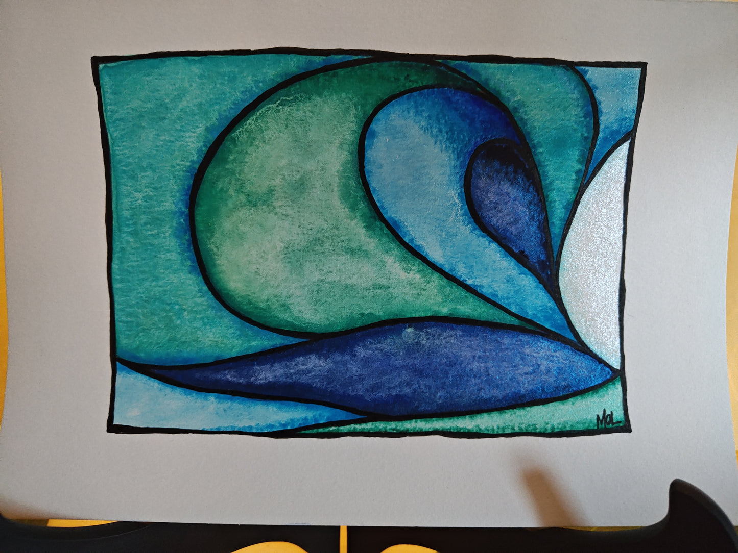 10" x 7" Original Wave Watercolor