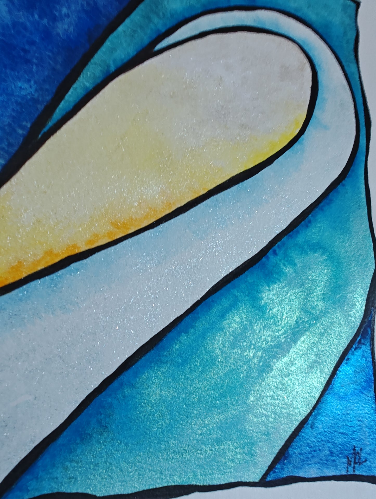 Original Watercolor Wave - "Luigi "