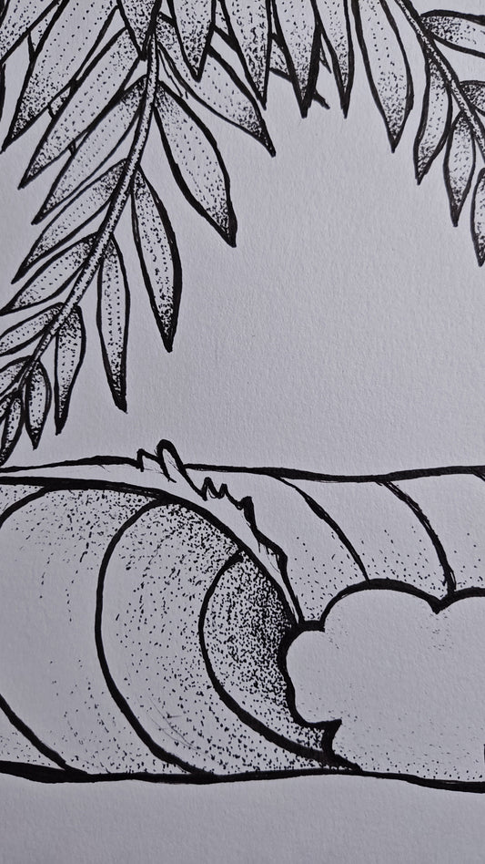 "Summer" - 7" x 10" Original Ink Drawing