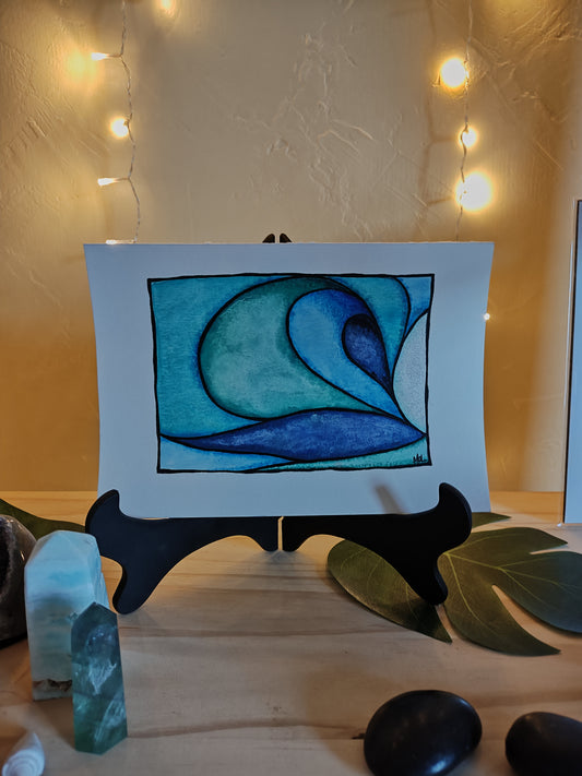 "Barney" - 10" x 7" Original Small Wave Watercolor