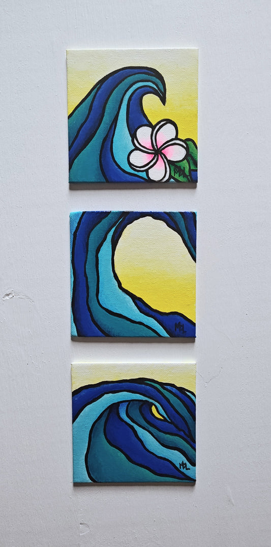 4" x 4" Mini Wave Trio