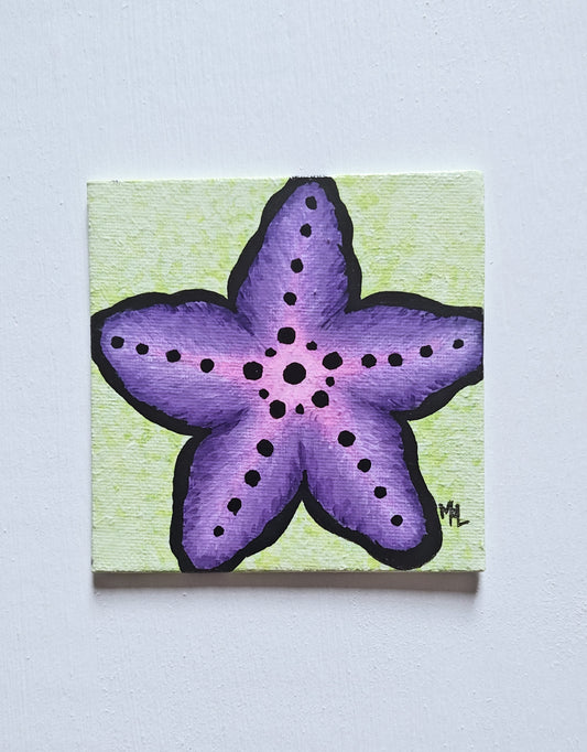 "Griselda" - 4" x 4" Mini Starfish Acrylic Painting