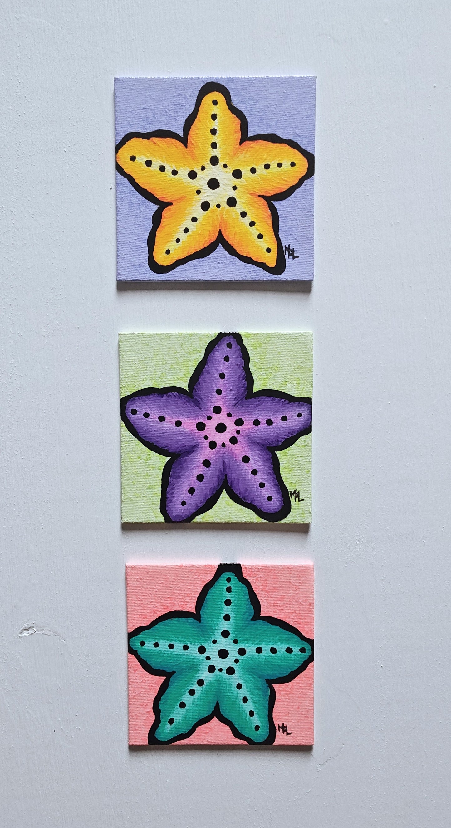 4" x 4" Starfish Mini Trio