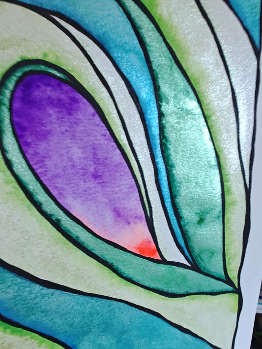 "Perspective" - 9" x 12" Original Watercolor Wave