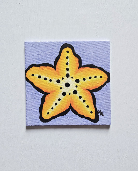 "Ginger" - 4" x 4" Starfish Acrylic Painting