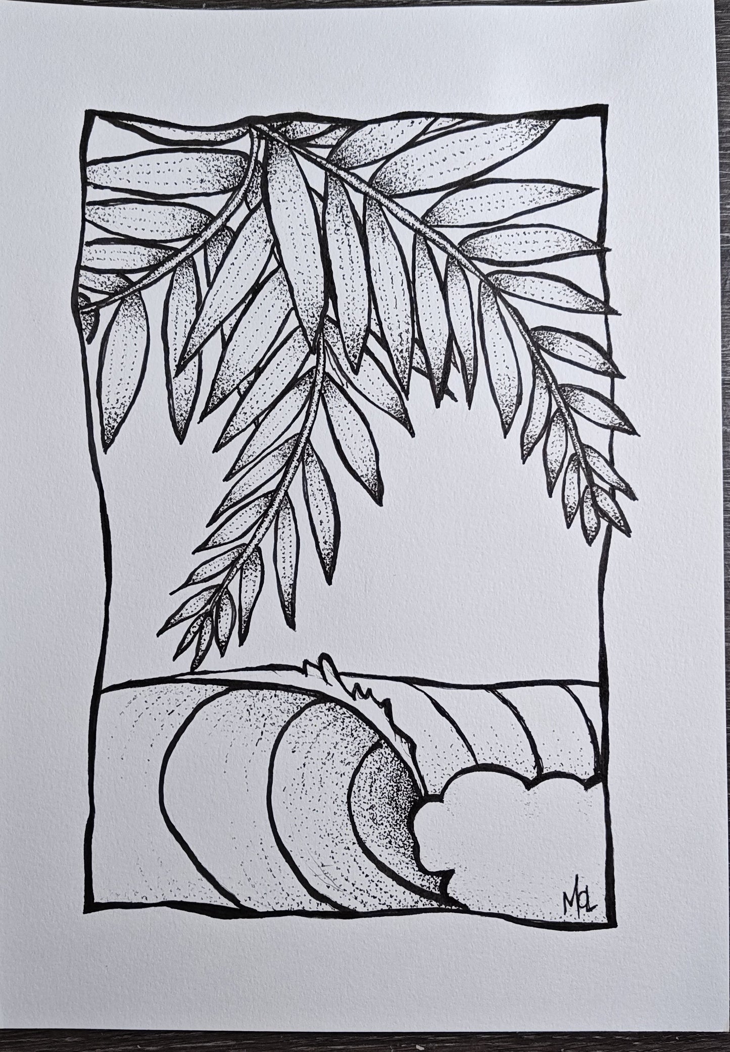 "Summer" - 7" x 10" Original Ink Drawing