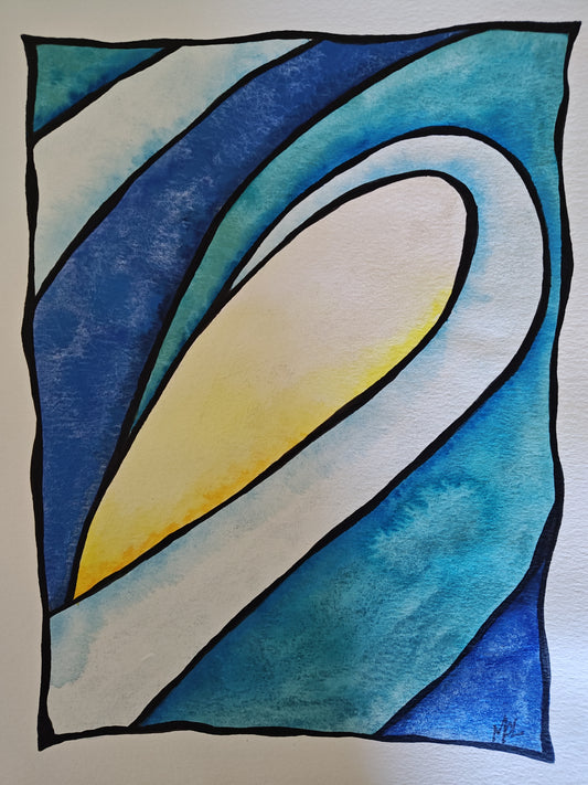 Original Watercolor Wave - "Luigi "