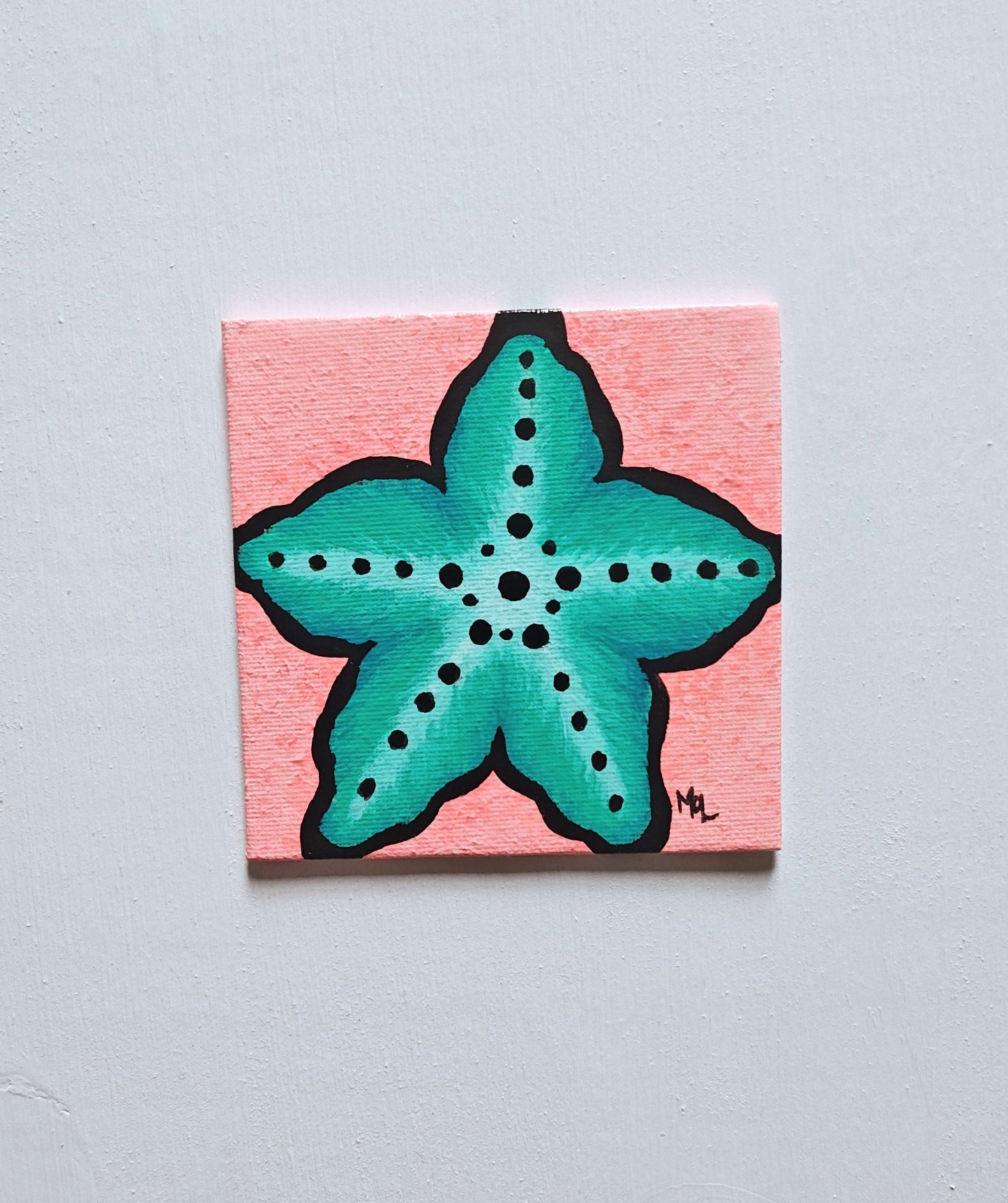 "Charley" - 4" x 4" Mini Starfish Acrylic Painting