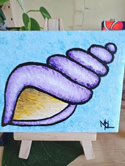 4" x 3" Original Mini Seashell Painting
